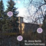 St. Anna in Baumschulenweg, von Viren umzingelt (Montage, Viren sind public domain)